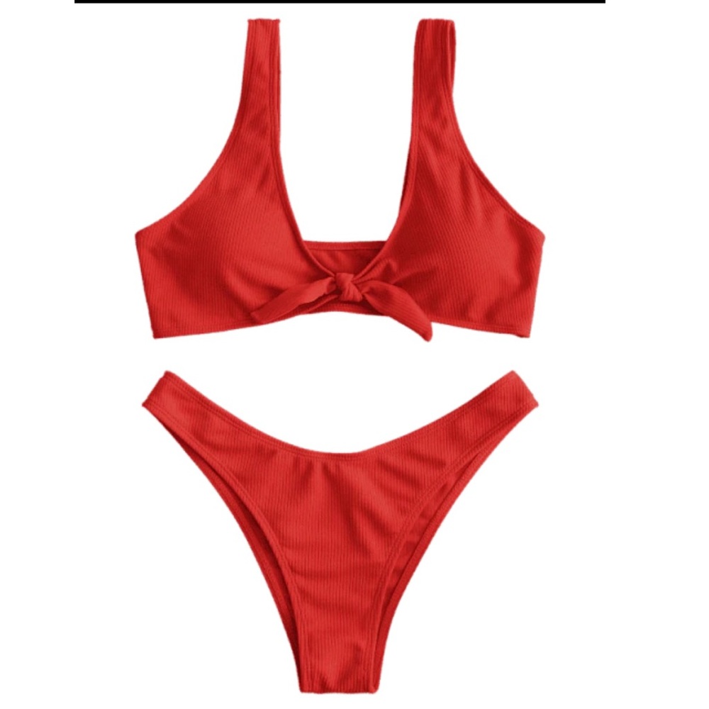 NWT Zaful Ribbed Bikini Set - Picture 3 of 5